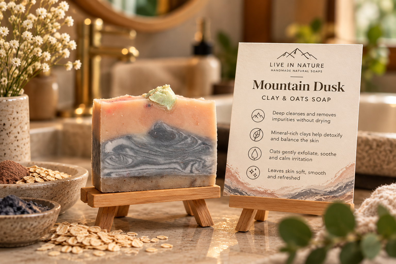 Mountain Dusk – Clay & Oats Handmade Soap - Image 5