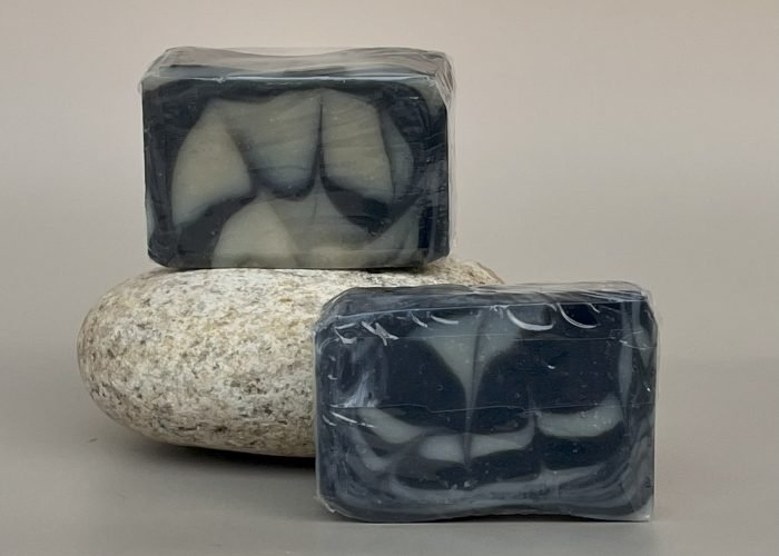 Charcoal & Kaolin Clay Swirl Soap