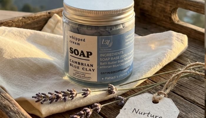 Whipped Cream Soap with Cambrian Blue Clay