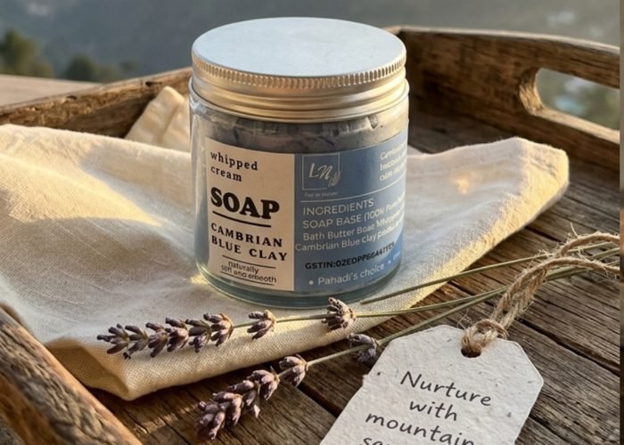 Whipped Cream Soap with Cambrian Blue Clay